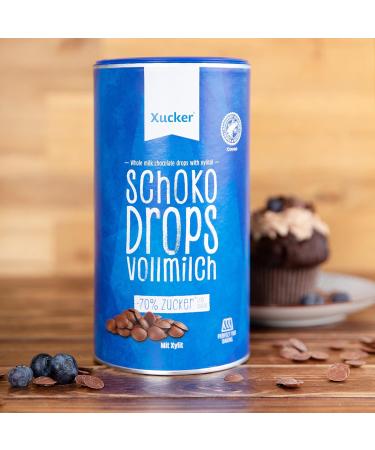 Xucker Noble Whole Milk Chocolate Drops 750g | Low-Carb Tooth-Friendly Xylitol Sweetened | International Shipping Available - Buy Online on GoSupps.com