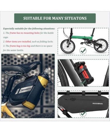 Rockbros Bike Saddle Bag | Reflective Bicycle Seat Bag with Bottle Holder for MTB & Racing Bikes - 1L Capacity - Buy Online on GoSupps.com