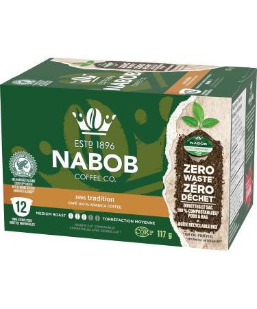 Nabob 1896 Tradition Coffee 100% Compostable Pods 117g (6 Boxes of 12 Pods) 1896 Tradition 12 Count (Pack of 6) - Buy Online on GoSupps.com