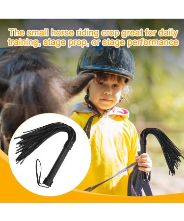 Zhichengbosi 40 cm Riding Crop Black Faux Leather Paddle Horse Crop and Riding Whip - Buy Online on GoSupps.com