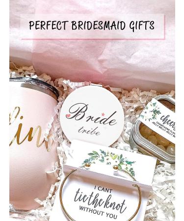 Getinbulk 12 Pcs Bridesmaid Proposal Compact Mirrors Set - Bride Tribe Pocket Mirror Gift for Bachelorette Party (PU Leather White) - Buy Online on GoSupps.com