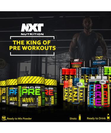 NXT Nutrition TNT Nuclear Pre Workout Energy Drink - 40 Servings | L-Citrulline, Beta Alanine, 350mg Caffeine for Pump, Endurance & Focus | Mixed Candy Vegan Flavor - Buy Online on GoSupps.com