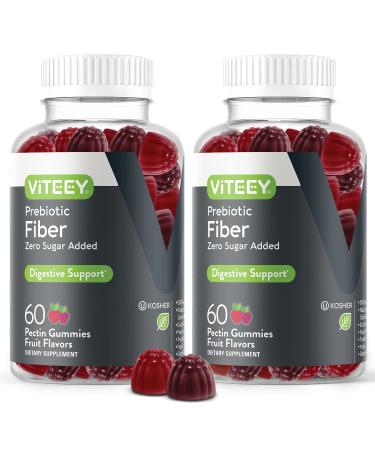 Fiber Prebiotic Gummies Zero Sugar Added Digestive Heath Regularity Support, Natural Weight Support, Constipation Relief, Vegan Dietary Supplements, for Adults & Teens - Fruit Flavor Chewable Gummy 60 Count (Pack of 2) - Buy Online on GoSupps.com