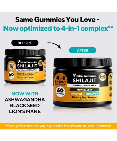 Shilajit Gummies - 1000mg Himalayan Natural Supplements for Healthy Aging & Energy - Sugar Free - 60 Count - Buy Online on GoSupps.com