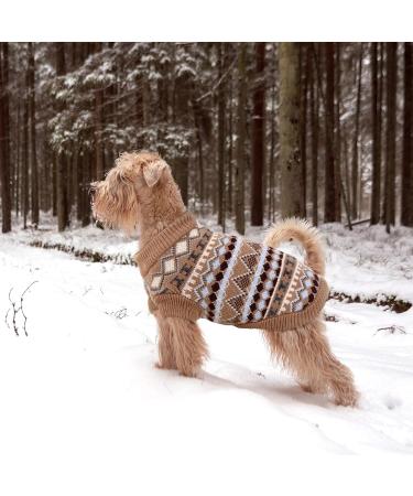 Hjumarayan Dog Sweater | Boho Christmas Sweater for Small Dogs | Thick & Stylish: French Bulldog Chihuahua | XS Coffee - Buy Online on GoSupps.com