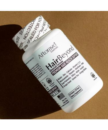 HairBeyond Advanced Hair Growth Formula Improves Follicle & Scalp Strength for Stronger Growth Hair Loss Protection Vitamin A C E B Complex Saw Palmetto Silica Zinc Calcium Niacin Thiamin Biotin - Buy Online on GoSupps.com