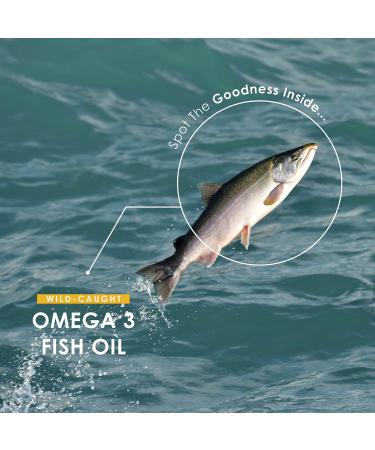 Omega 3 Fish Oil 2000mg Capsules | Wild Caught Marine | 660mg EPA & 440mg DHA | Extra Strength Halal Supplement | 90 Softgels (45 Day Supply) - Buy Online on GoSupps.com