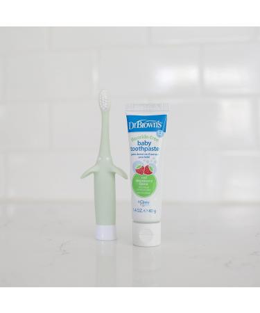 Dr. Brown's Infant-to-Toddler Toothbrush | Soft & Safe Baby Training Brush for 0-3 Years | Elephant Mint Design - Buy Online on GoSupps.com
