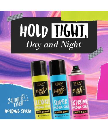 EBIN NEW YORK 24 Hour Tamer Intense Holding Spray - Freeze & Stay 1.94oz/ 80ml | Tames Frizz & Flyaway Gives High Shine & Volume All Day Hold 1.94 Fl Oz (Pack of 1) Extreme - Buy Online on GoSupps.com
