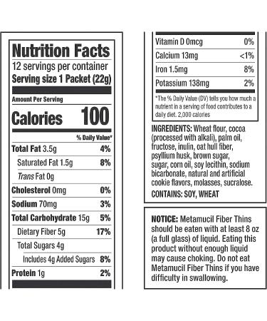Metamucil FiberThins 24CT Variety Pack - Cinnamon Spice & Chocolate | Psyllium Fiber Bars for Digestive Health Support - Buy Online on GoSupps.com