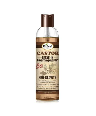 Difeel Pro Growth Leave-In Conditioning Treatment - 100% Natural Castor Oil 6 oz. - Spray and Dispensing Cap - Buy Online on GoSupps.com