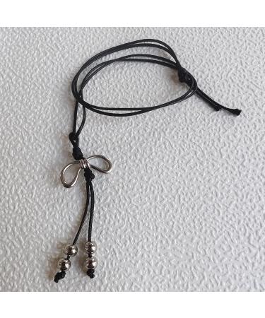 Oralgos Hohle Sieben Bowknot Pendant Necklace - Handmade Adjustable Choker for Women & Girls | Elegant Collarbone Chain - Buy Online on GoSupps.com