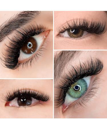 LASHVIEW 1000 Premade Volume Eyelash Extensions - 10D D Curl Mixed Tray Handmade Thin Base 9-16mm 1000 Fans | Shop Internationally - Buy Online on GoSupps.com