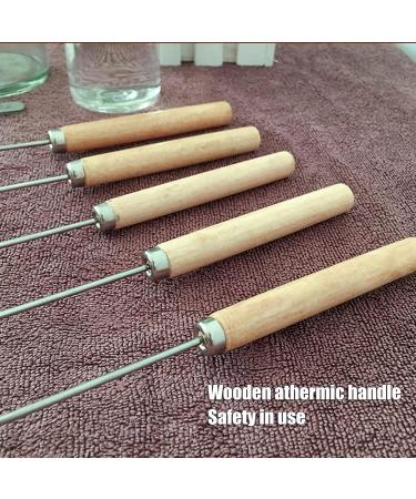 Premium Stainless Steel Cupping Stick Set - Fire-Tied Rods with Wooden Handle - Traditional Reusable Cupping Therapy 2 Pieces for Optimal Health - Buy Online on GoSupps.com
