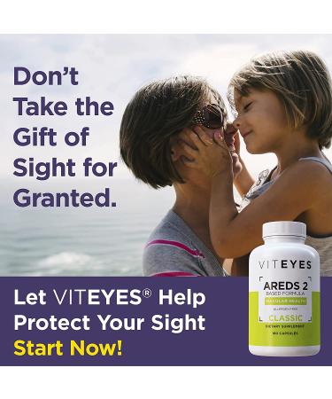 Viteyes AREDS 2 Eye Vitamins with Natural Vitamin E - Lower Zinc, Allergen Free - 180 Ct - Made in USA - Macular Support - Eye Doctor Trusted - Buy Online on GoSupps.com