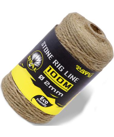 Black Cat Stone Rig Line 2mm - 100m Sisal rope for stone montages binding snur for stones for waller fishing cord for stones for catfish
