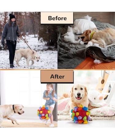 Larimu Sniffing Ball for Dogs | Interactive Snuffle Toy for Small & Medium Pets | Portable Sniffing Car Toys (Red & Rainbow) - Buy Online on GoSupps.com