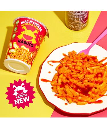 Kabuto Noodles Mac n' Cheese Sriracha Chilli Pack of 6 (6 x 85g Instant Macaroni Cheese Sriracha Chilli Flavour Pots) - Buy Online on GoSupps.com