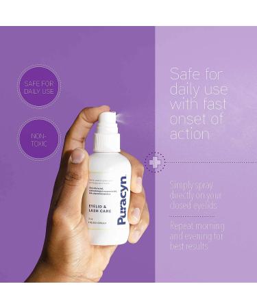 Puracyn Eyelid and Lash Care Spray - Natural Medical-Grade Relief for Styes, Blepharitis, Irritation - 3 oz - Buy Online on GoSupps.com