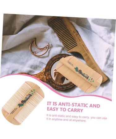 Healeved Lot de 2 Peignes en Bambou Dents Doubles Densifi es Peigne Antipelliculaire Multifonction pour Soin du Cuir Chevelu Outil Naturel pour Gar on et Filles Usage Style Al atoire - Buy Online on GoSupps.com