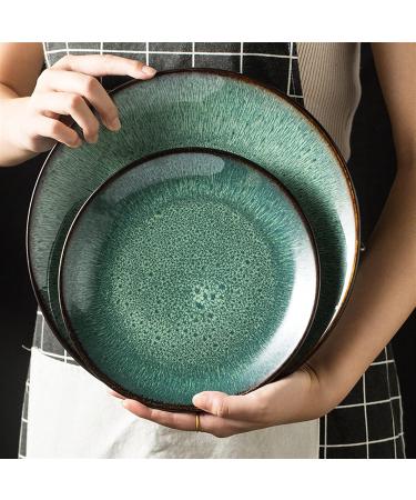 Porcelain Plate Bowls and Saucers Malachite Green Ceramic Plates and Bowls Set Eco Friendly Porcelain Dinner Cutlery Set Kitchen Dish Plate Spoon Accessories (Color : Cup) (Color : 7.75 Inch) - Buy Online on GoSupps.com