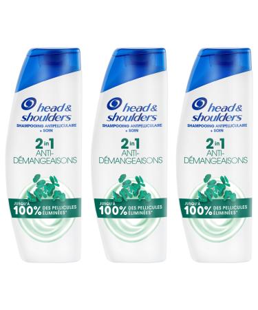 Head & Shoulders 2-in-1 Anti-Dandruff Shampoo & Anti-Itch Treatment, Up to 100% Dandruff Control, 3x270ml