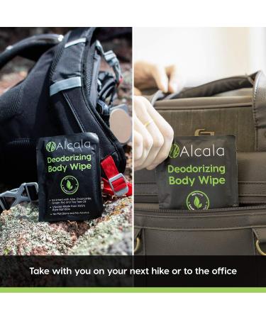 Alcala Deodorizing Body Wipes with Tea Tree - 100% Pure Bamboo, Biodegradable (30 Pack) - Buy Online on GoSupps.com