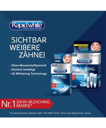 Rapid White Bleaching Power Set - Immediate Tooth Whitening No Hydrogen Peroxide 7 Steps Whiter Teeth Home Application Blue & Silver 1 Pack - Buy Online on GoSupps.com