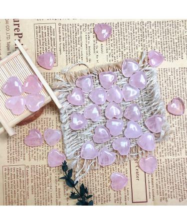 Xiannvxi 15pcs Rose Quartz Heart Stones - Natural Gemstones for Love Healing & Meditation | Reiki Crystals for Sale - Buy Online on GoSupps.com