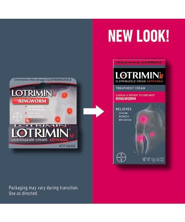 Lotrimin AF Ringworm Cream 1% Clotrimazole - Effective Antifungal Treatment for Adults and Kids - .42 Ounce (12g) - Buy Online on GoSupps.com