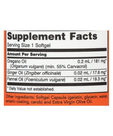NOW FOODS Oregano Oil Enteric Coated Sg 90 CT - Buy Online on GoSupps.com