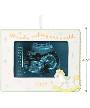 Hallmark Keepsake Christmas Ornament 2022: Rocking Our World Sonogram Picture Frame - Porcelain - Buy Online on GoSupps.com
