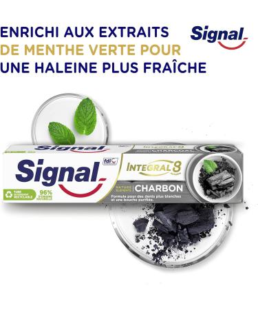 Signal Nature Elements Charcoal Toothpaste Whitening and Detox 75ml Tube (Pack of 4x75ml) - Buy Online on GoSupps.com