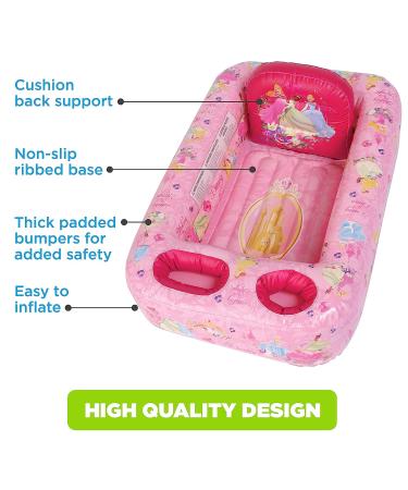 Disney Princess Air-Filled Cushion Bath Tub - Portable Inflatable Baby and Toddler Bathtub - Buy Online on GoSupps.com