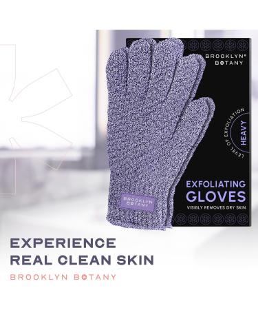 Brooklyn Botany Exfoliating Gloves - Heavy Duty Body Scrubber & Dead Skin Remover for Bath & Shower - 1 Pair - Buy Online on GoSupps.com