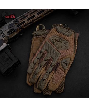 WOLF TACTICAL Shooting Gloves - Military, Airsoft & Paintball Combat Gloves - Touchscreen - Medium Black - Buy Online on GoSupps.com
