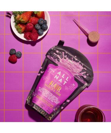 All NAT Hair Growth & Shine | 4D Bioformula Drink with 22 Active Ingredients | Supports Healthy Hair Growth Stronger Follicles & Natural Shine | for Women & Men | Vegan Sugar-Free 300g - Buy Online on GoSupps.com
