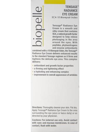 Biopelle Tensage Growth Factor Radiance Eye Cream | SCA 10 Biorepair Index | Illuminating Eye Care - 0.52 Oz - Buy Online on GoSupps.com