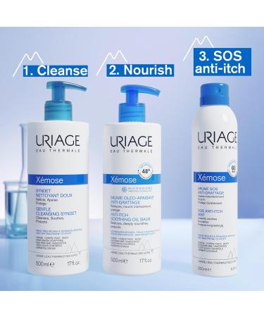 Uriage X mose SOS Anti-Itch Mist 200ml - Dry Skin Prone to Atopy - Soothes In Less Than 60 Seconds ! Instant Itch Relief & Long Lasting Hydration - With Shea Butter & Illipe Oil - Quick Application - Buy Online on GoSupps.com