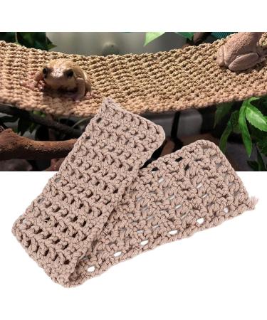 BAOFUYA Bearded Dragon Hammock Durable Safe Woven Climbing Net Reptiles Habitat Accessories for Bearded Dragon Lizard (Khaki) Rectangular Large Size Khaki - Buy Online on GoSupps.com
