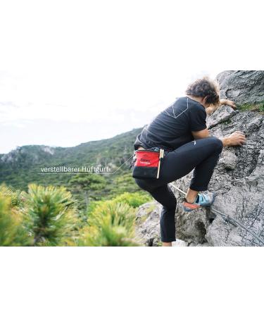 Shop Seven Mountains Boulder Accessories - Black & Red Chalk Bag Set with Bamboo Brush & Chalkball for Ultimate Climbing Safety - Buy Online on GoSupps.com