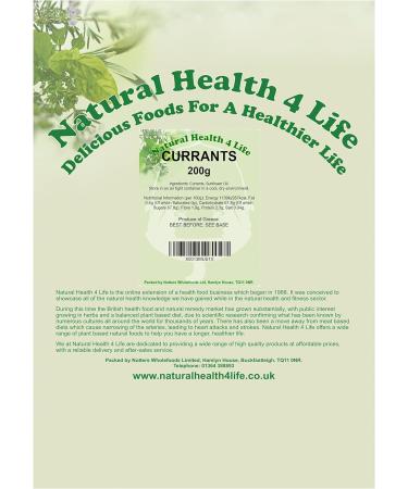 Natural Health 4 Life Dried Currants - 200g - Buy Online on GoSupps.com