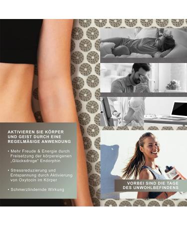 Buy MyBEO Acupressure Mat Set Natural Fiber Massage Mat with Pillow & Ball for Relaxation | Beige - Ideal for Back & Neck Tension Relief - Buy Online on GoSupps.com