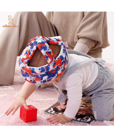 Adjustable Infant Toddler Safety Helmet | Breathable Baby Head Protector for Crawling and Walking | No Bump Head Cushion | Bumper Bonnet Baby Protection Hat - Bear-Blue - Buy Online on GoSupps.com
