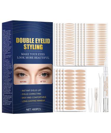 Eyelid Tape  Invisible Double Eyelid Lifter Strips  Waterproof Double Eyelid Stickers with Fork Rods & Tweezers for Hooded  Droopy  Uneven  Mono Eyelids