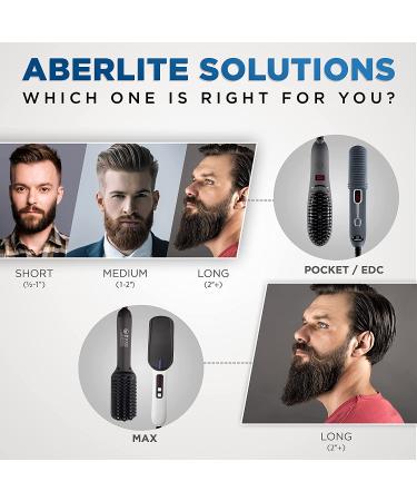 Aberlite Pocket - Compact Beard Straightener for Men | Ionic & Anti-Scald Technology | Home and Travel Heat Brush Comb Ionic - Buy Online on GoSupps.com