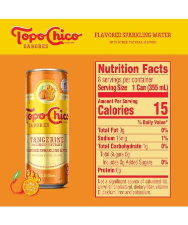 Buy Topo Chico Tangerine with Ginger Extract 12oz 8pk - Refreshing Sparkling Water | International Shipping Available - Buy Online on GoSupps.com
