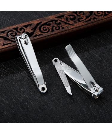 SVAASA Nail Clippers Nail Clippers Household Flat Nail Clippers Convenient and Practical Stainless Steel Nail Clippers with File - Buy Online on GoSupps.com