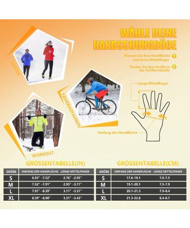 Ihuan Winter Gloves for Men & Women - Touchscreen Windproof Waterproof Slip-Resistant Sports Gloves for Cycling Running Skiing Hiking - Black - Buy Online on GoSupps.com