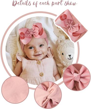 20pcs Baby Headbands Grosgrain Ribbon Bows Girls Headbands Elastic Nylon Hairbands - Hair Accessories for Newborns, Infants, Toddlers, Kids - 6 Inches - Buy Online on GoSupps.com